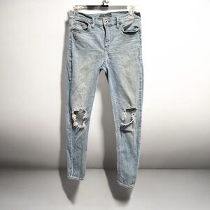 Lucky Jeans Ripped Light Blue Skinny Jeans for Women